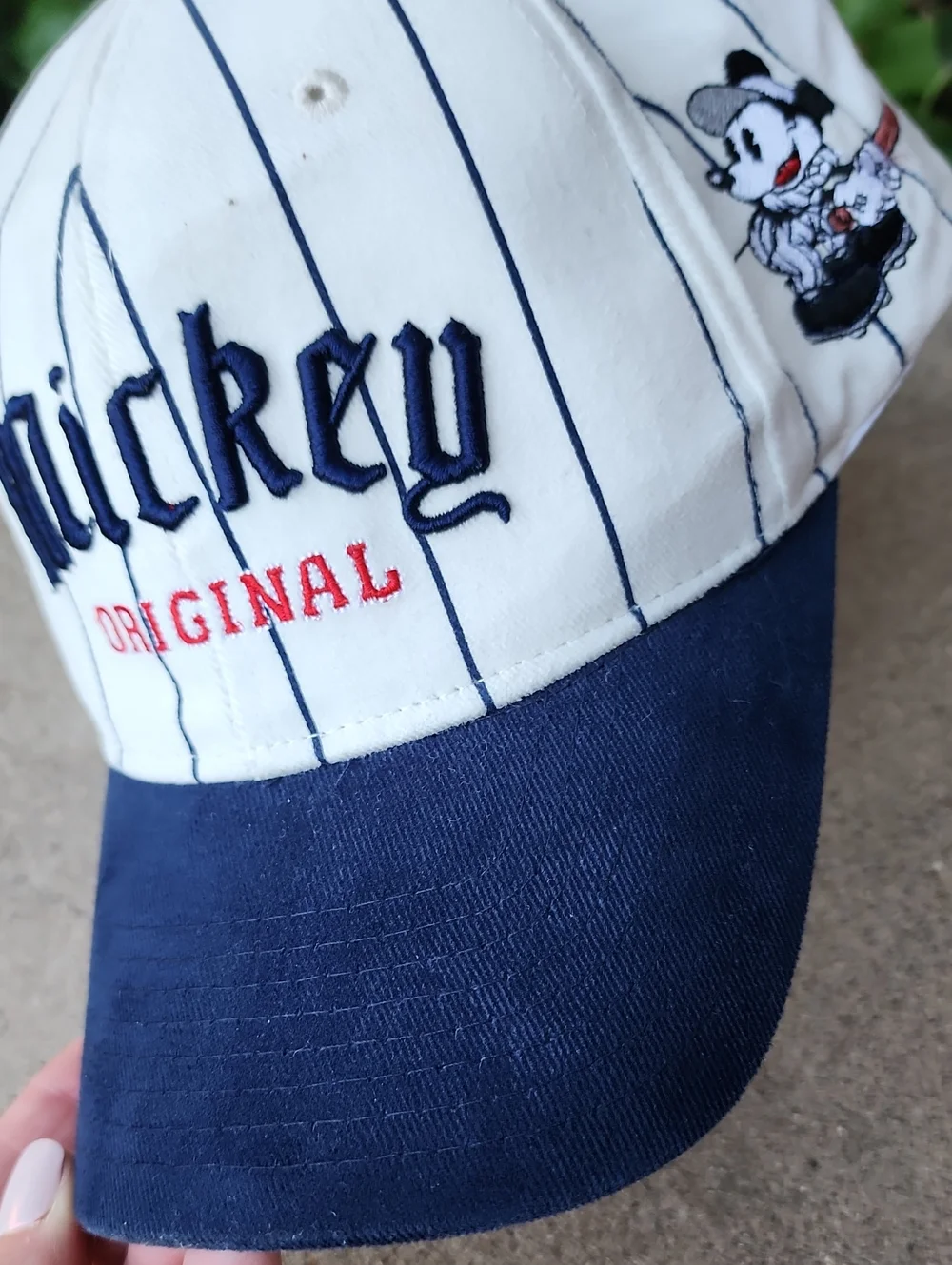 Collectible Mickey Original Adjustable Striped Baseball Hat